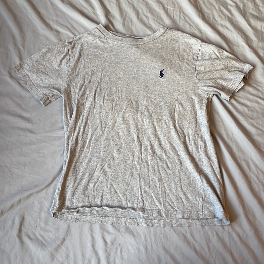 Polo childrens grey tee shirt, size 10-12.